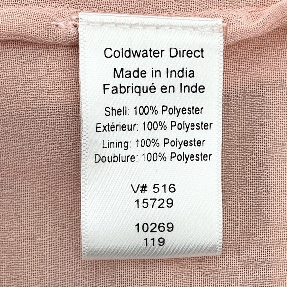 Coldwater Creek Sheer Pink Floral Print Chiffon Tunic Blouse Top 2X - Picture 9 of 10